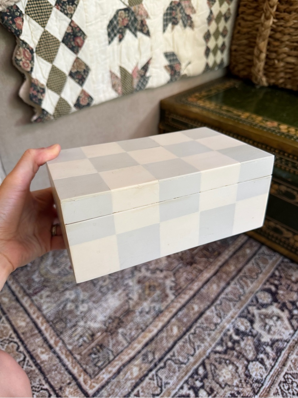 Studio Mcgee x Threshold Checkered Resin Box